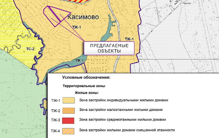 территориальные зоны Касимово