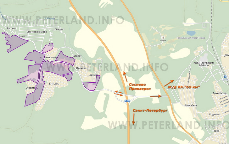 транспортная доступность земли в Новожилово