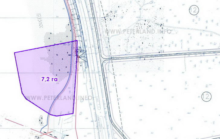 план участка в промзоне Парнас около КАД