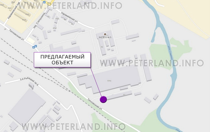 расположение продаваемого здания в Невском районе
