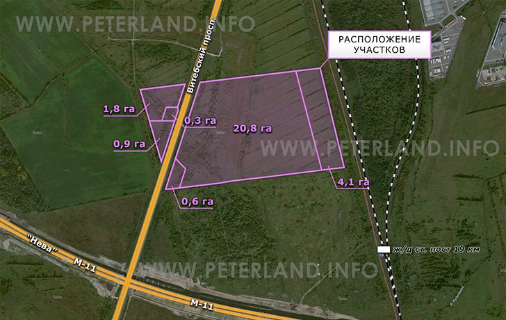 продажа участков около Витебского проспекта рядом с г.Пушкин