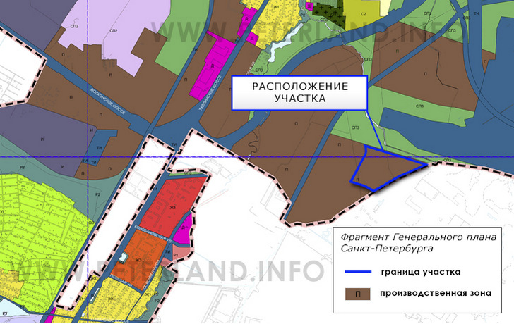 участок на Генплане Красносельский район Горелово