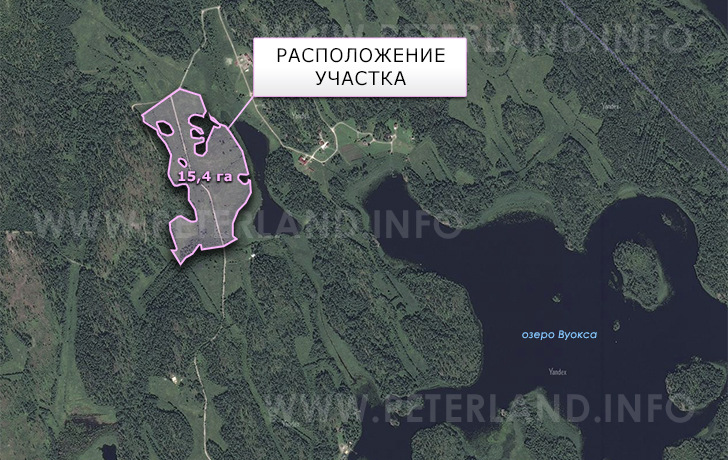 расположение земельного участка у Вуоксы и Горы